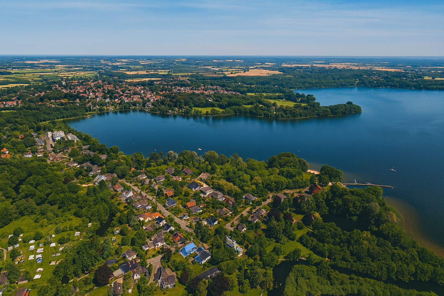 Kellersee – Luftaufnahme aus der Vogelperspektive