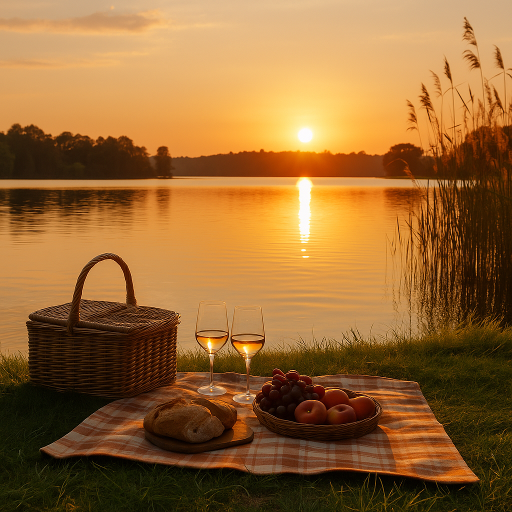 Fotospots und Picknickplätze am Kellersee bei Sonnenuntergang